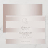 Termin vormerken | Elegante moderne rosa Perlenstr Save The Date (Vorne/Hinten)