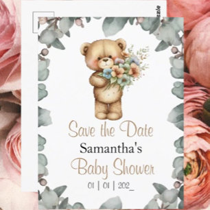 Termin vormerken für eine süße Babyparty Einladung