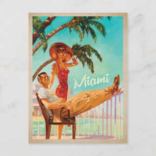 Termin vormerken Miami, FL -Paar Ankündigungspostkarte