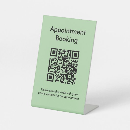 Terminabrechnung QR-Code Sockelschild (Vorderseite)