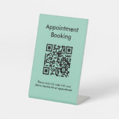 Terminabrechnung QR-Code Sockelschild (Vorderseite)