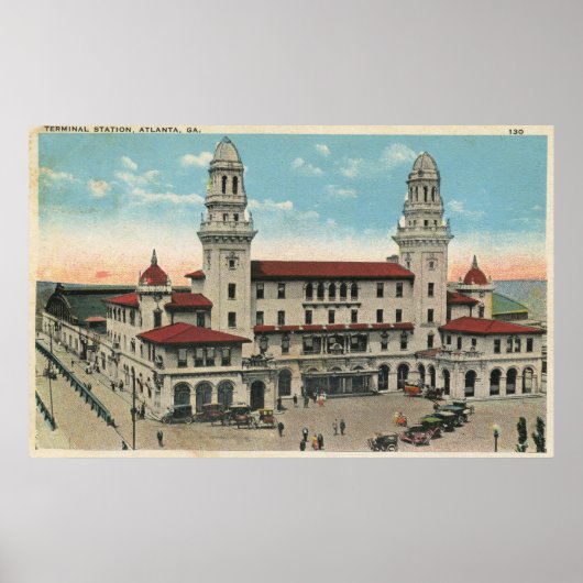 Terminal Bahnhof, Atlanta 1923 Vintag Poster (Vorne)