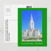 Terminal Tower, Cleveland, Ohio, U.S.A. Postkarte (Vorne/Hinten)
