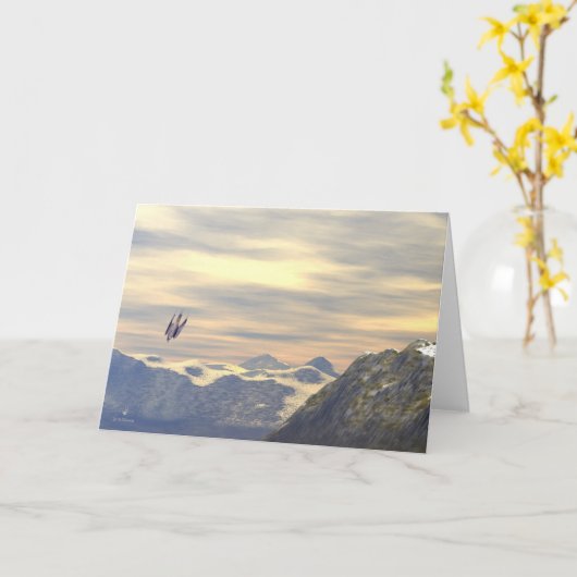 Terminal Velocity Peregrine Falcon Karte (Gelbe Blume)