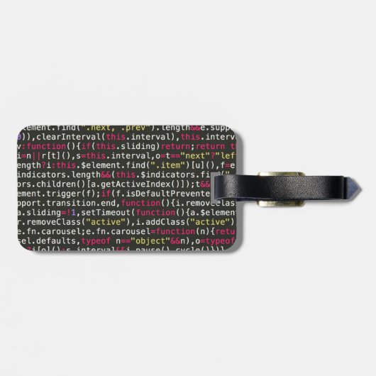 Terminalmuster des Entwicklers Gepäckanhänger (Rückseite horizontal)