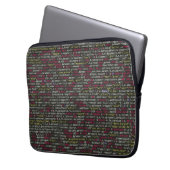 Terminalmuster des Entwicklers Laptopschutzhülle (Vorderseite Links)
