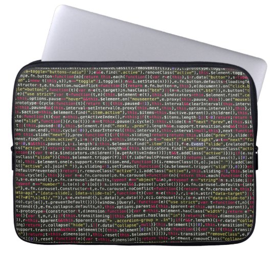Terminalmuster des Entwicklers Laptopschutzhülle (Vorderseite)