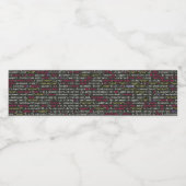 Terminalmuster des Entwicklers Wasserflaschenetikett (Einzelnes Label)