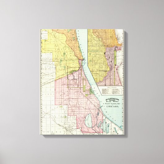 Terminalplan der Chicago Railway Leinwanddruck (Vorderseite)