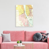 Terminalplan der Chicago Railway Leinwanddruck (Insitu (Wohnzimmer))