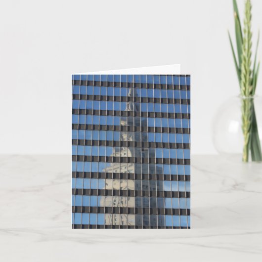 "Terminalturm - reflektiert" - Gruß Karte (Vorderseite)