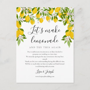 Terminänderung Abgesagt Storniert Lemons Foto Postkarte