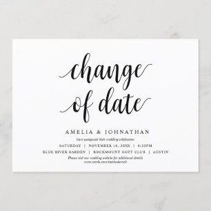 Terminänderung, Hochzeit Datum ändern Karte