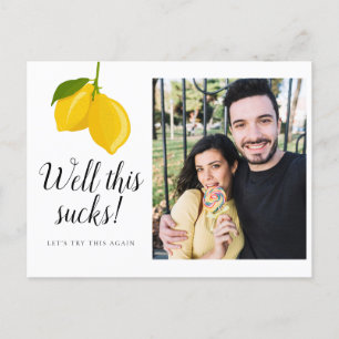 Terminänderung Verschiebung Foto Save the Date Ankündigungspostkarte