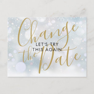 Terminänderung Verschoben Abgesagt Winter-Event Postkarte