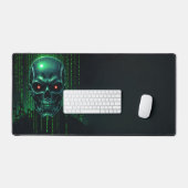 Terminator Matrix Desk Mat - Cyberpunk Pixel Art Schreibtischunterlage (Tastatur & Maus)