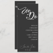 Termine für das Black Sleek Modern Wedding Itinera Programm (Vorne/Hinten)