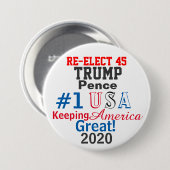 Termine für die erneute Wahl der Namen des Präside Button (Vorne & Hinten)