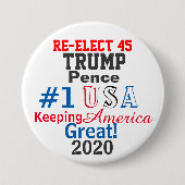 Termine für die erneute Wahl der Namen des Präside Button (Vorderseite)