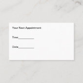 Terminierung von Geschäftskarten für den Haushalt Visitenkarte (Rückseite)