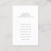 Terminierungskarte Eyebrows Eyelashes Salon Visitenkarte (Rückseite)