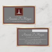 Terminierungskarte Gold Royal Wedding Event Planne Visitenkarte (Vorne/Hinten)