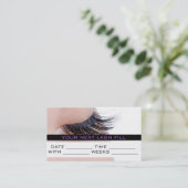 Terminierungskarte Make-up Lash Extensions Salon Terminkarte (Stehend Vorderseite)