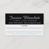 Terminierungskarte Make-up Lash Extensions Salon Terminkarte (Rückseite)