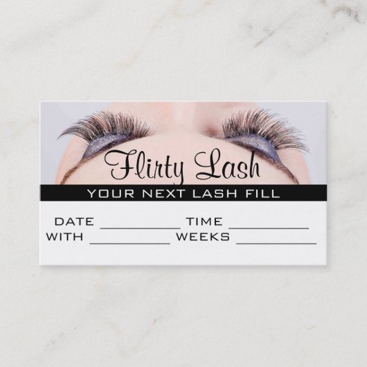 Terminierungskarte Make-up Lash Extensions Salon Terminkarte (Vorderseite)