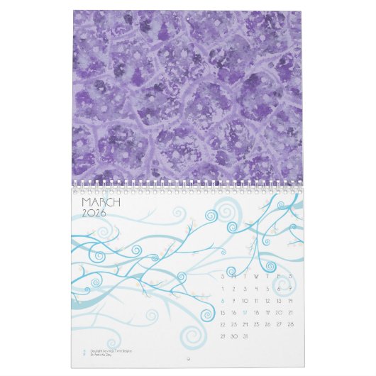 Terminkalender für abstrakte Designs Zeichnungen v Kalender (Mär 2026)