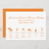 Terminkalender für die Hochzeitsempfehlung Programm (Vorne/Hinten)