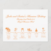 Terminkalender für die Hochzeitsempfehlung Programm (Vorderseite)