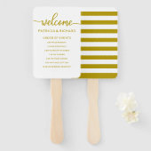 Terminkalender für Hochzeitserie Gold Fächer (Vorne und Hinten)