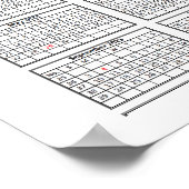 Terminkalender für Lokomotiven Poster (Ecke)