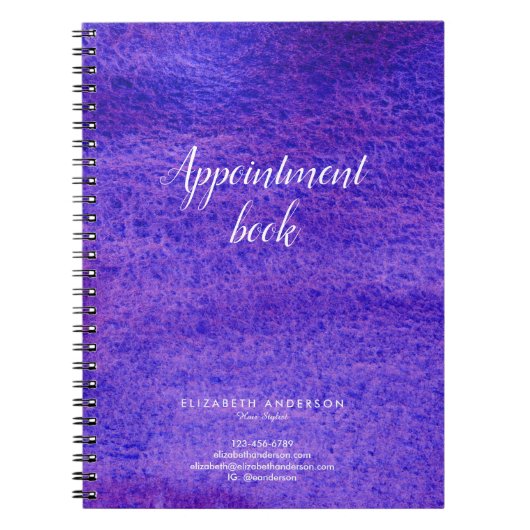 Terminkalender für Violett-Friseur Notizblock (Vorderseite)