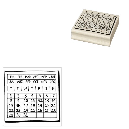 Terminkalender Gummistempel (Stempel)