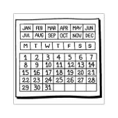 Terminkalender Gummistempel (Prägung)