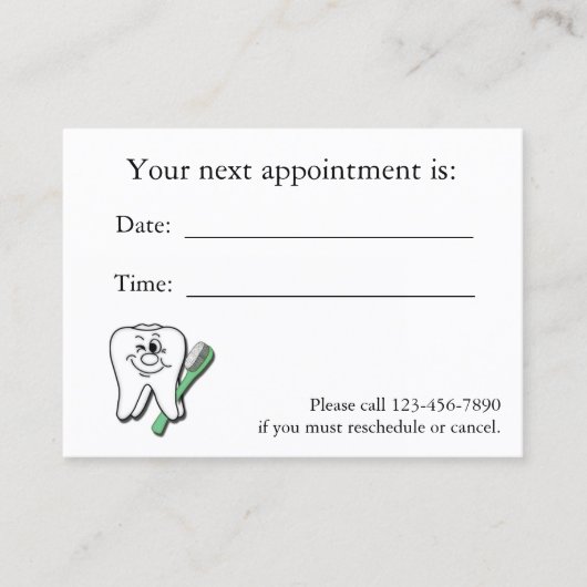 Terminkarte (Vorderseite)