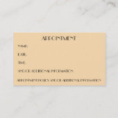 Terminkarte (Rückseite)