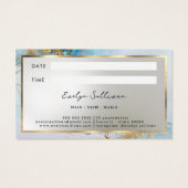 Terminkarte für blau-farbenes Marmor (Rückseite)