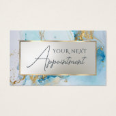 Terminkarte für blau-farbenes Marmor (Vorderseite)