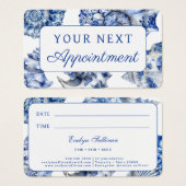 Terminkarte für Blaue Muscheln (Vorne & Hinten)