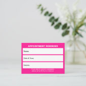 Terminkarte für Business Pink (Stehend Vorderseite)