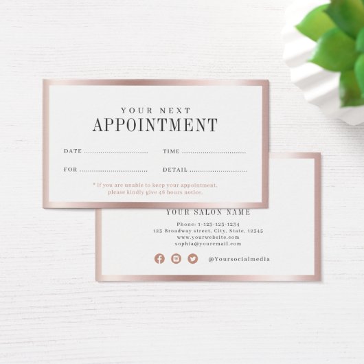 Terminkarte für den Goldgrenzsalon der modernen Ro (Schreibtisch)