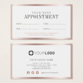 Terminkarte für den Goldgrenzsalon der modernen Ro (Vorne & Hinten)