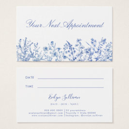 Terminkarte für die blaue Wildblumen