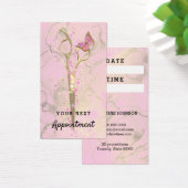 Terminkarte für die Haarstylistin Goldschere (Schreibtisch)