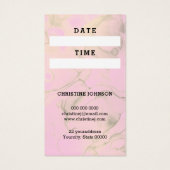 Terminkarte für die Haarstylistin Goldschere (Rückseite)