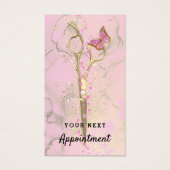 Terminkarte für die Haarstylistin Goldschere (Vorderseite)