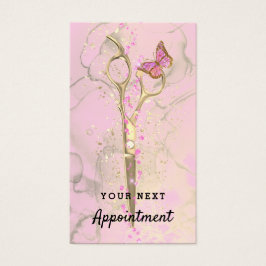 Terminkarte für die Haarstylistin Goldschere